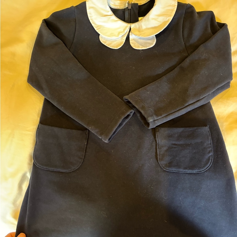 Jacadi Navy Dress with White Collar girls size 6